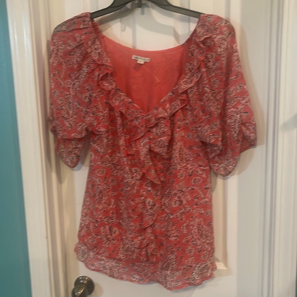 V neck causal dress shirt